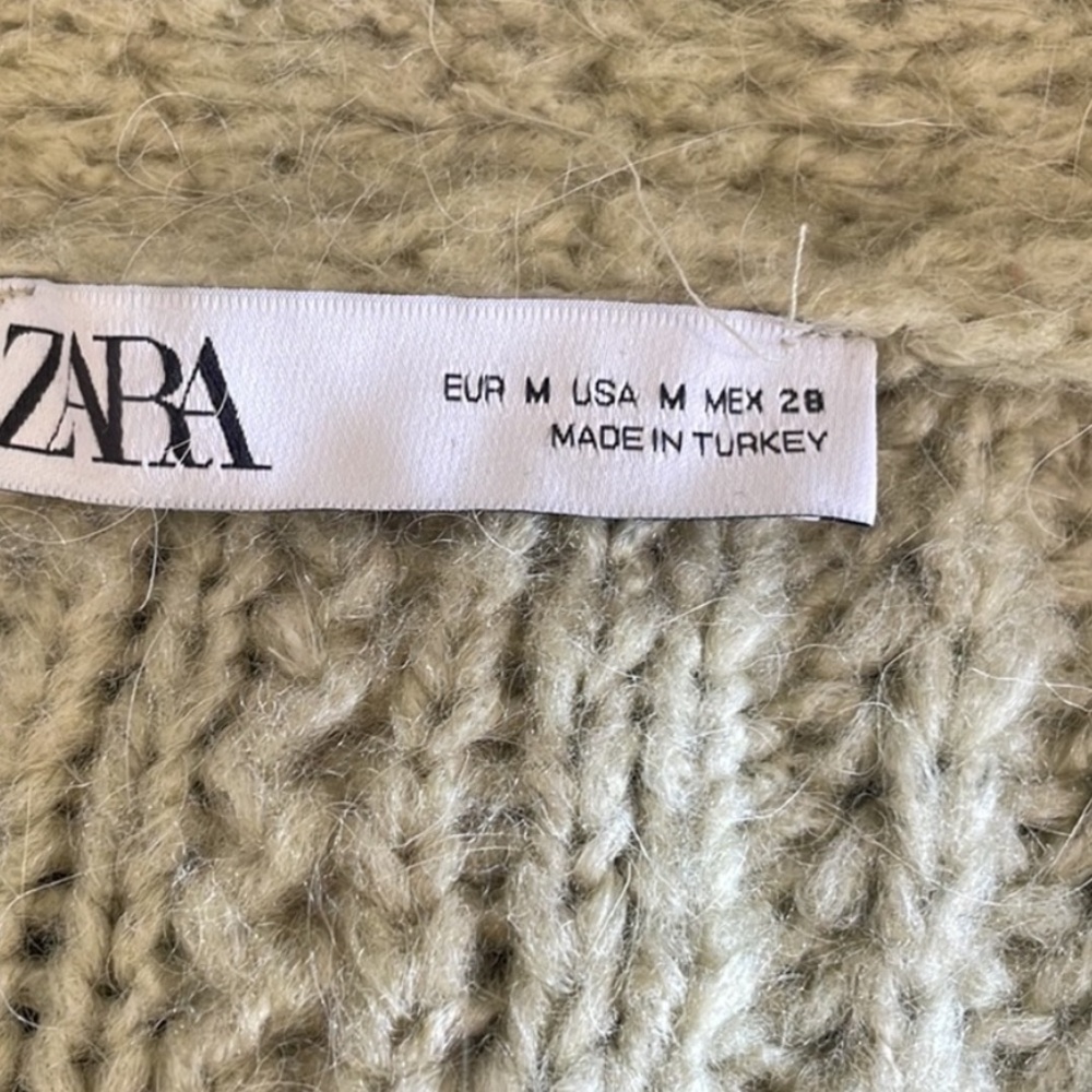 Zara Rhinestone Button Patchwork Cardigan - image 7